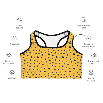 Golden Dots Sports Bra