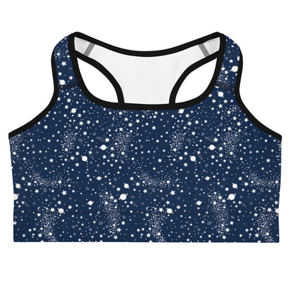 Starry Night Blue Sports Bra