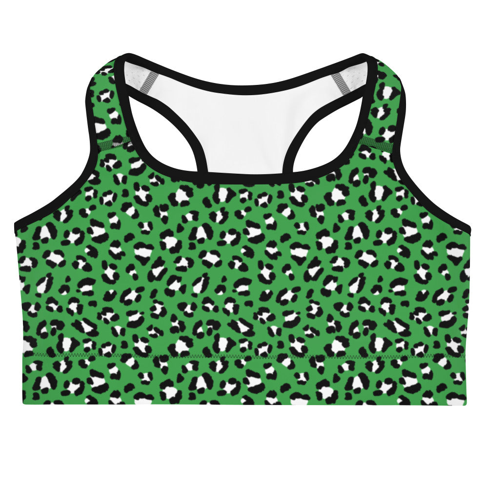 Green Leopard Sports Bra