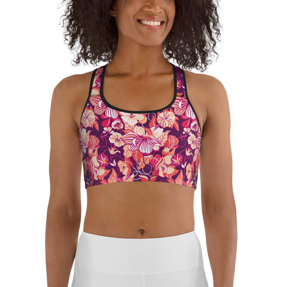 Mystic Petals Sports Bra