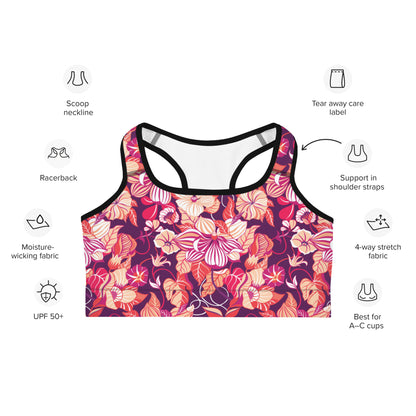 Mystic Petals Sports Bra