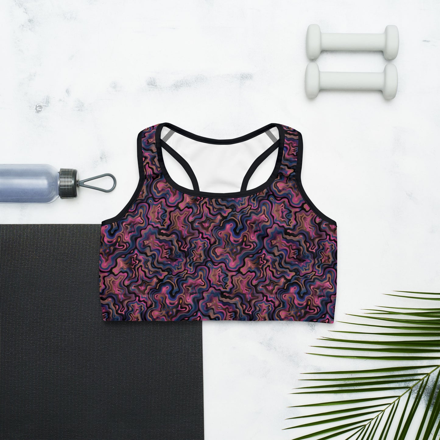 Marble Mirage Sports Bra