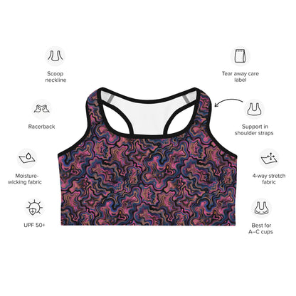 Marble Mirage Sports Bra