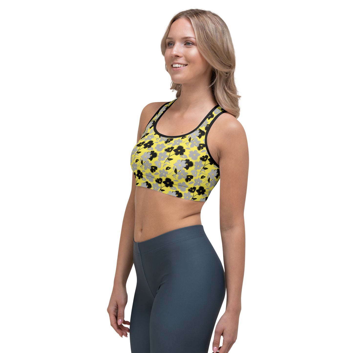 Golden Blossom Sports Bra