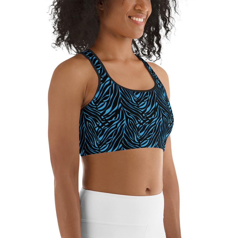 Azure Instinct Blue Sports Bra