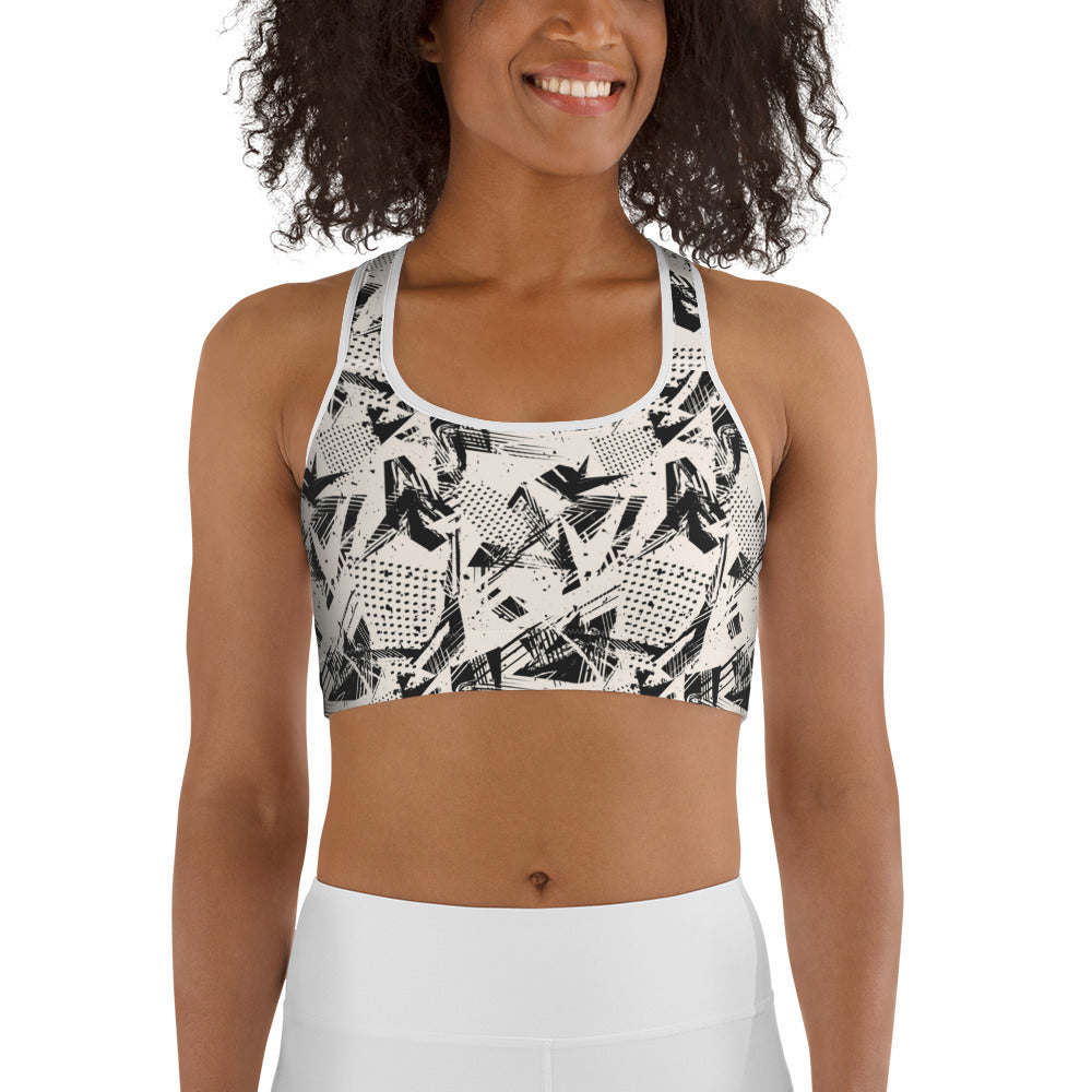 Monochrome Momentum Sports Bra