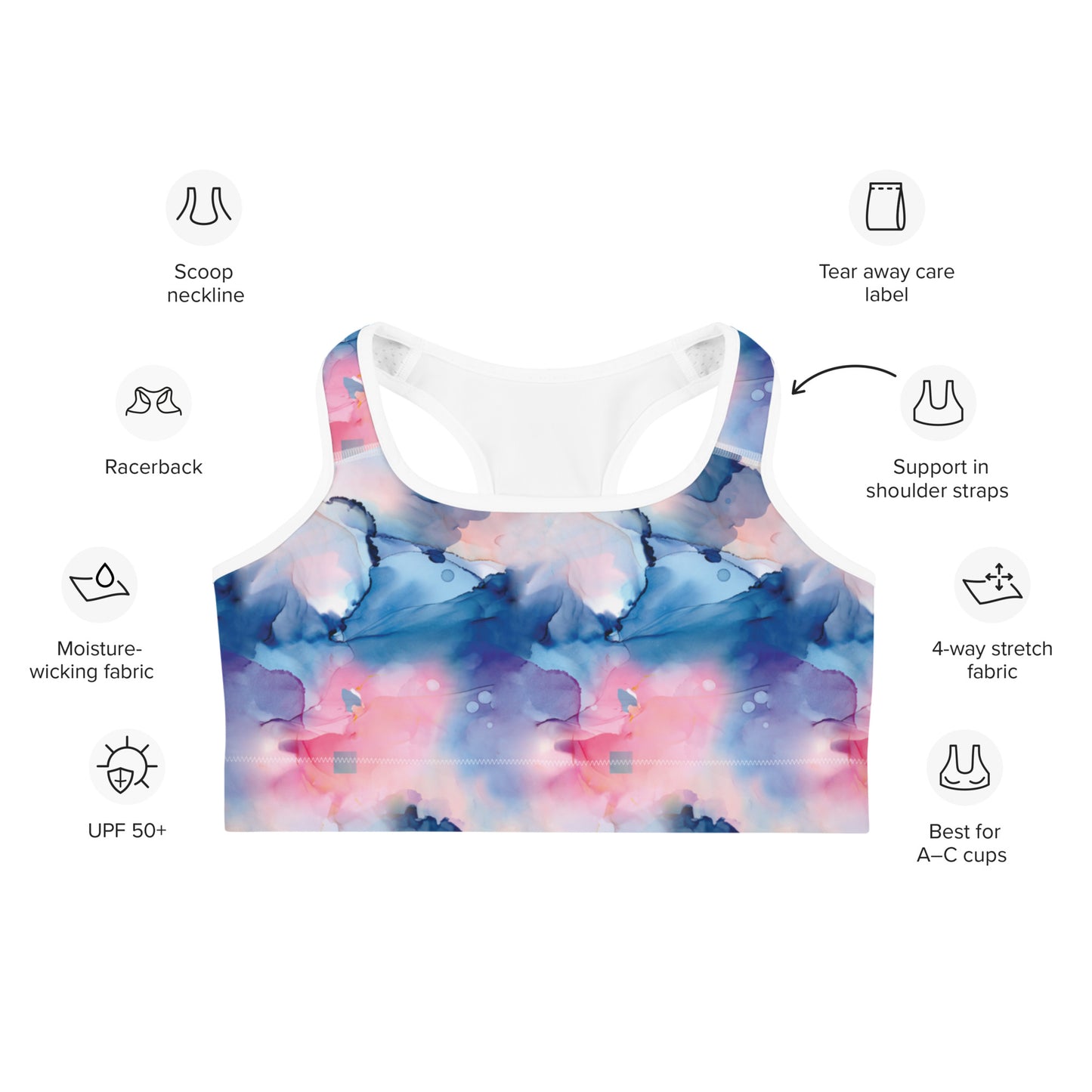 Aquarelle Dream Sports Bra