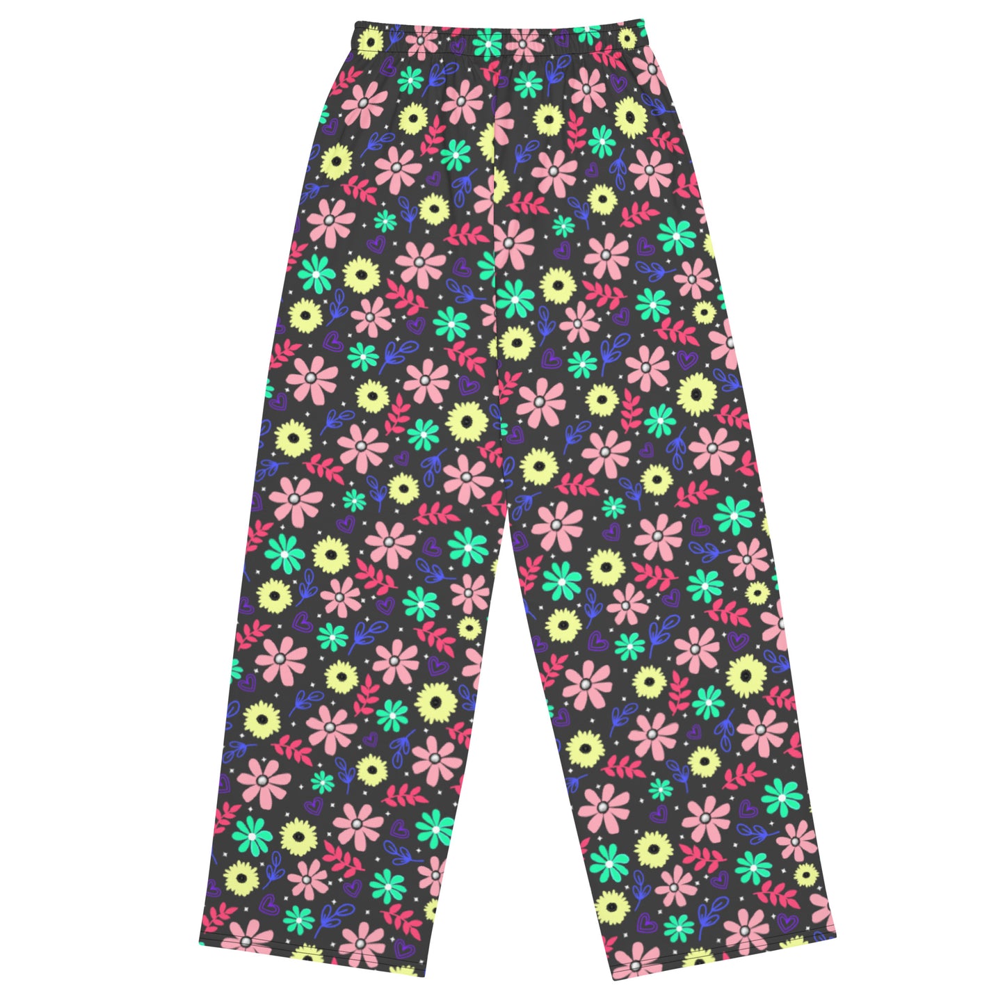 Eclipse Flower Print Wide Leg Pants