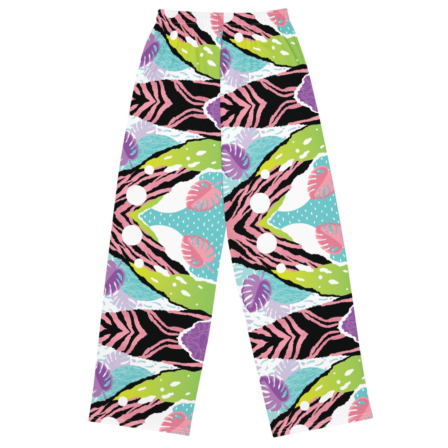 Pop Art Fusion Wide-Leg Pants