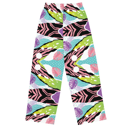 Pop Art Fusion Wide-Leg Pants