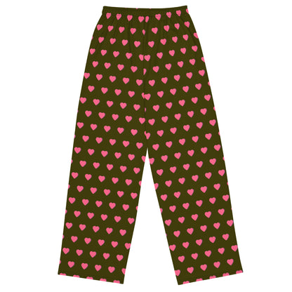 Heart Joy Patterned Wide-Leg pants