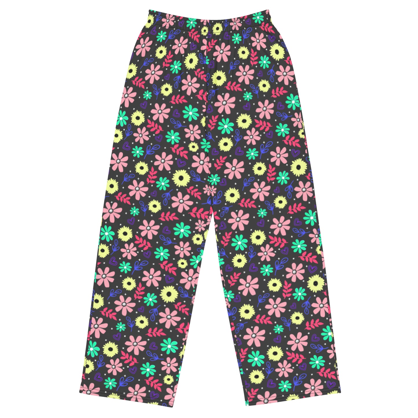 Eclipse Flower Print Wide Leg Pants