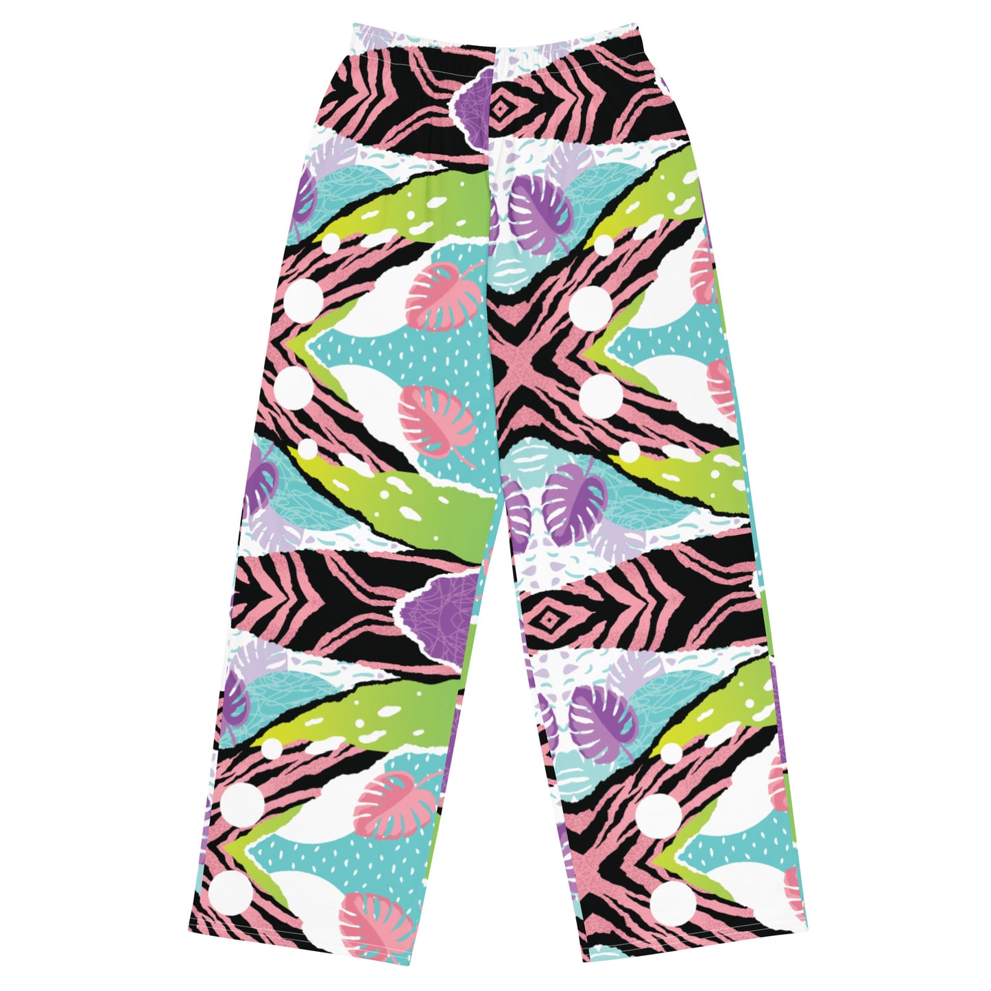 Pop Art Fusion Wide-Leg Pants