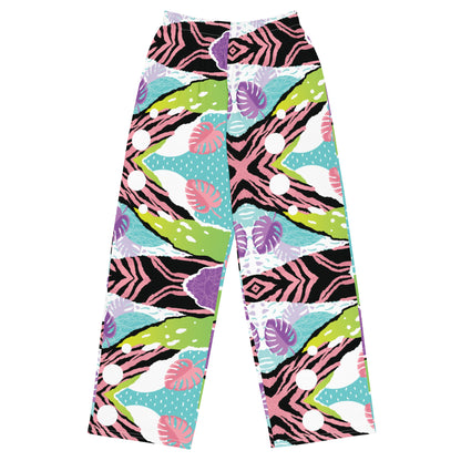 Pop Art Fusion Wide-Leg Pants