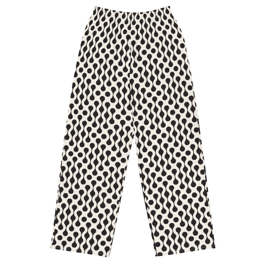 Black & White Cool Wide-Leg Pants