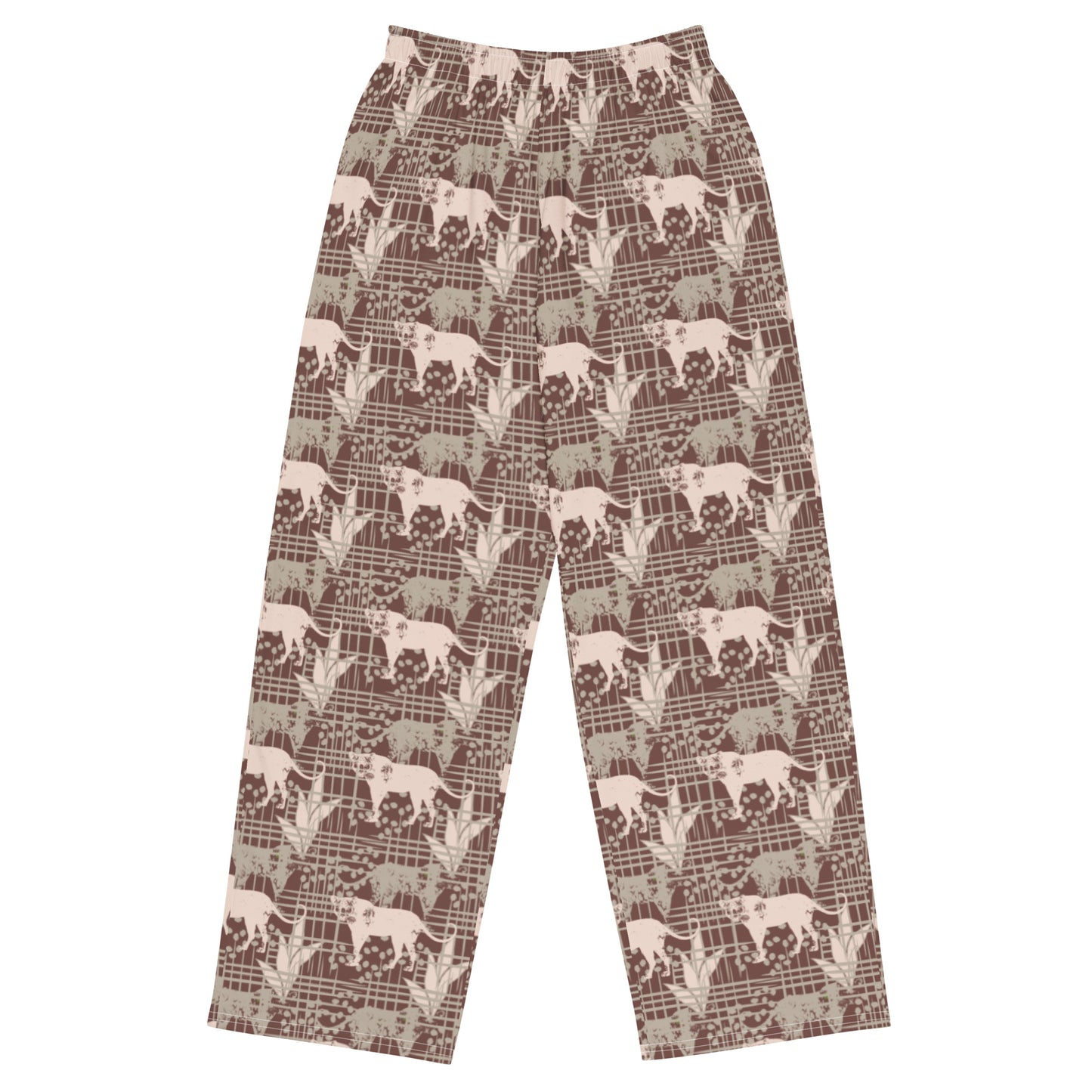 Funky Animal Print Wide-Leg Pants