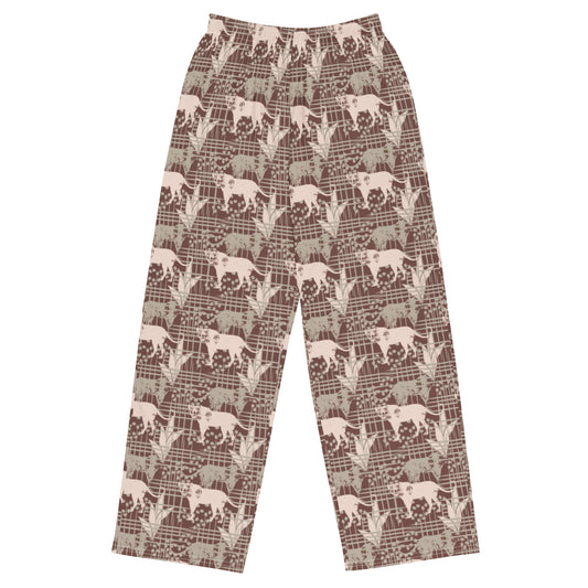 Funky Animal Print Wide-Leg Pants