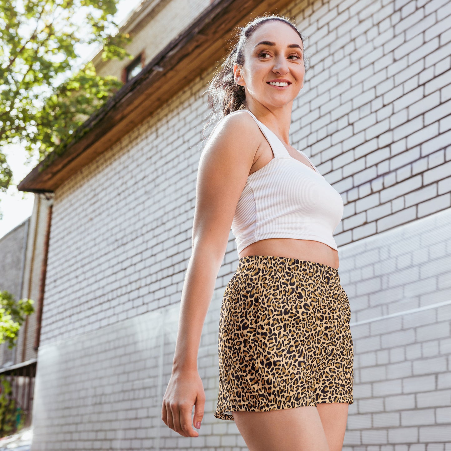 Leopard Chic Recycled Performance Shorts