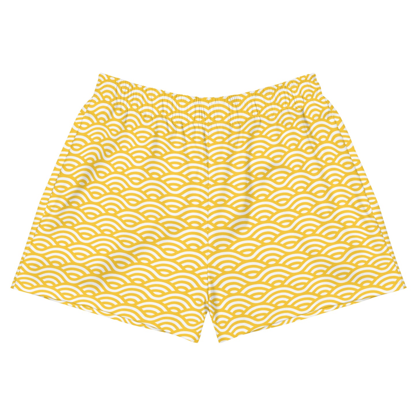 Geometric Grid Yellow & White Athletic Shorts