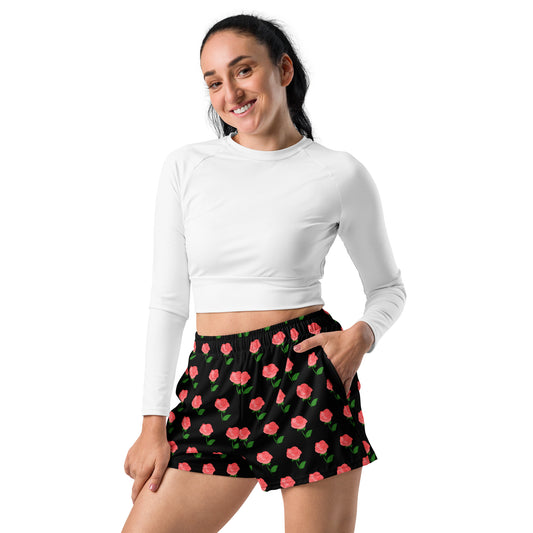 Floral Frenzy Recycled Athletic Shorts