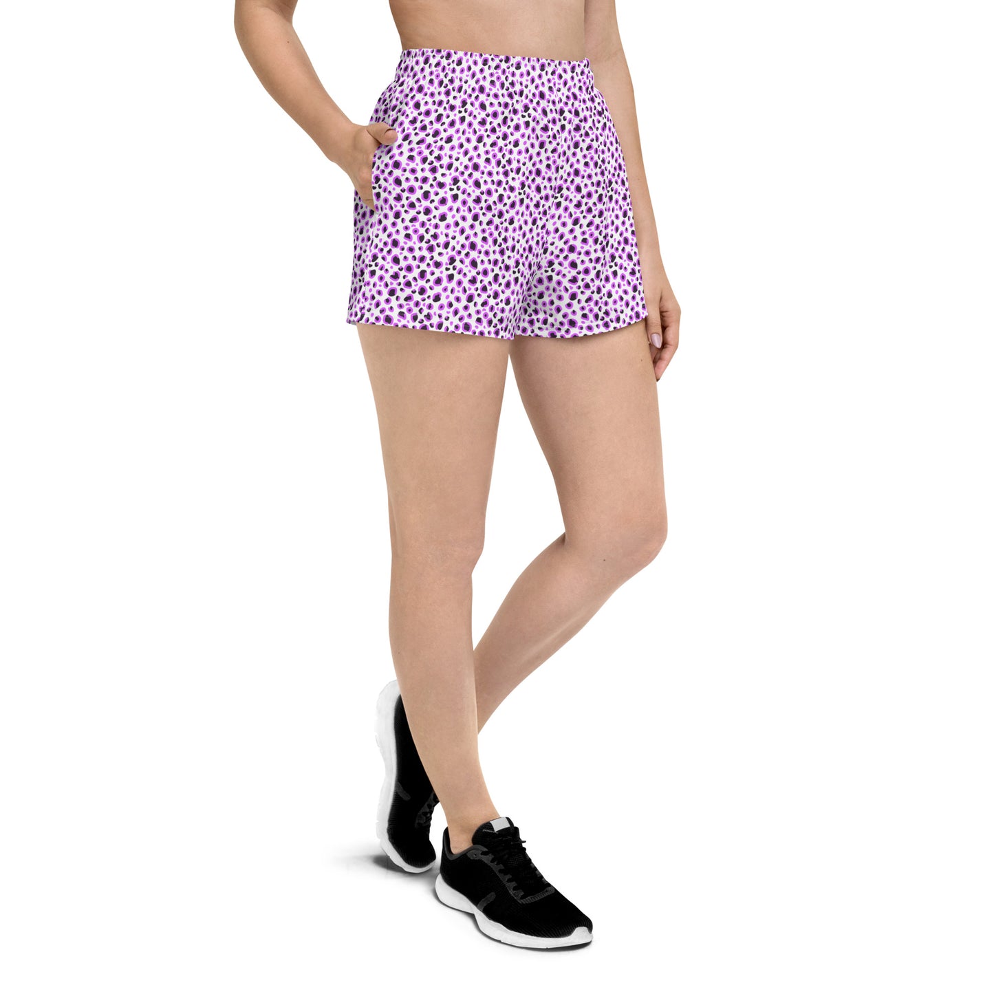 Azure Leopard Recycled Athletic Shorts