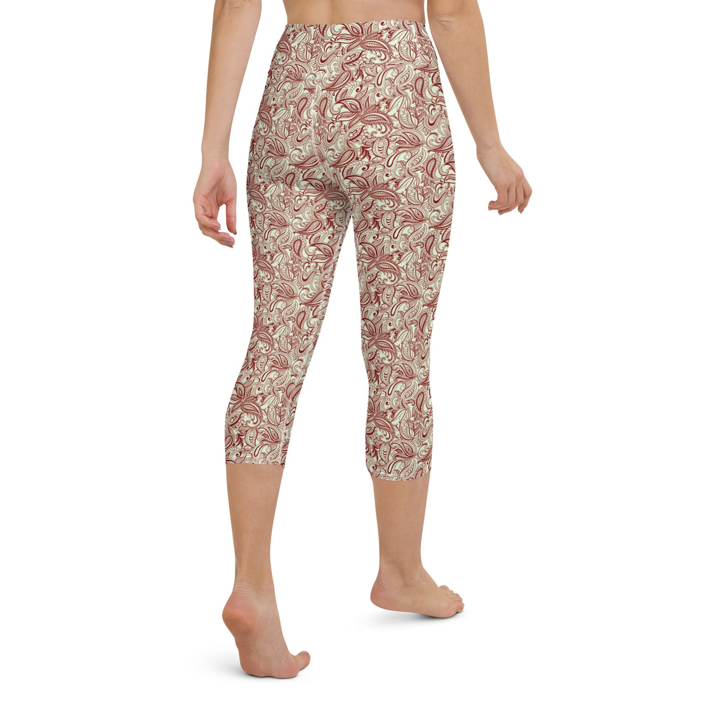 Bohemian Rhapsody Paisley High Waisted Yoga Capri Leggings