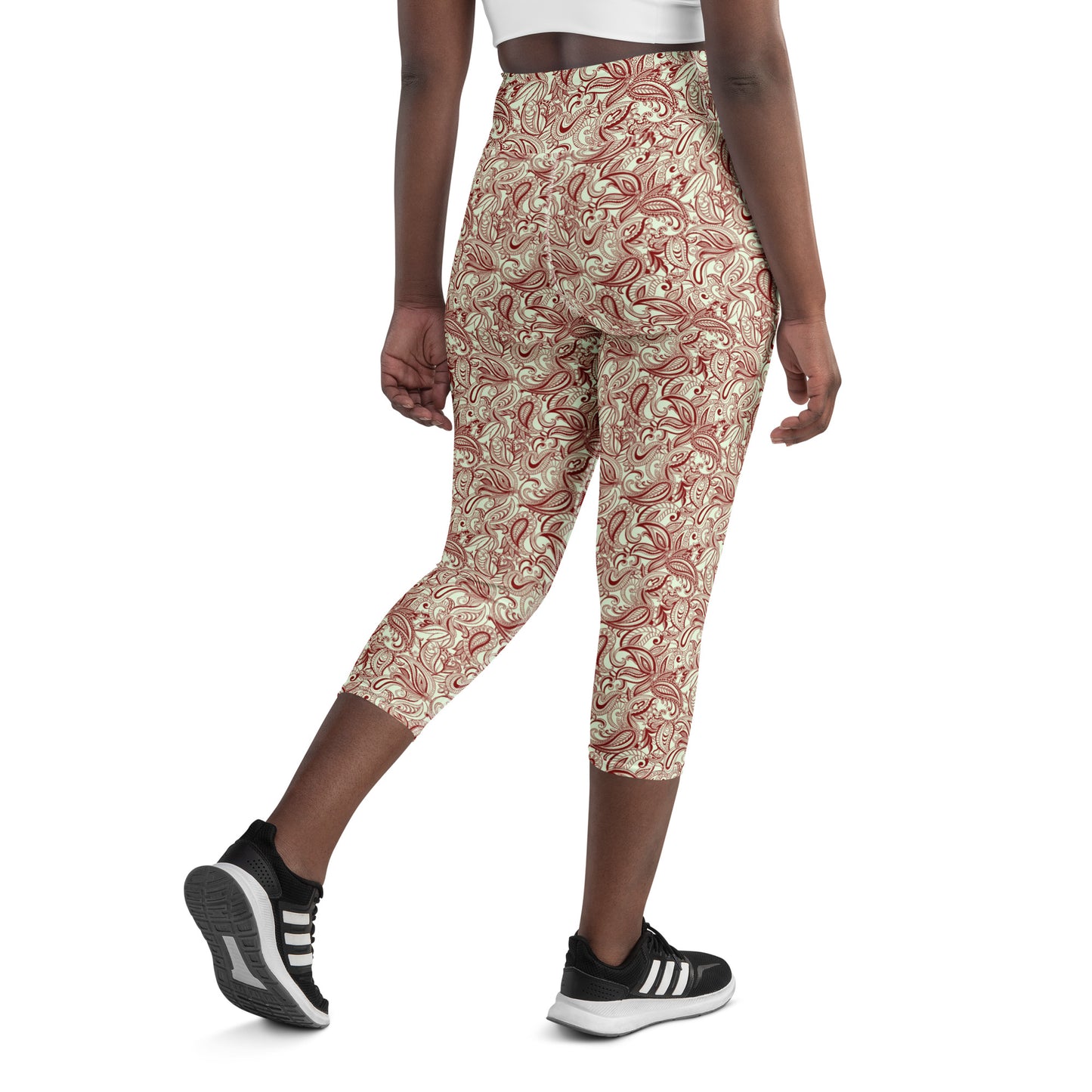 Bohemian Rhapsody Paisley High Waisted Yoga Capri Leggings