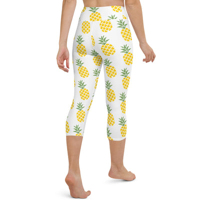 Pineapple Party Yoga Capri Leggings