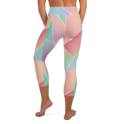 Glass Pattern Yoga Capri Leggings