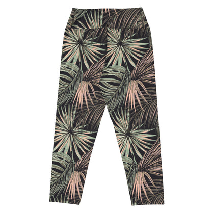 Black Leaf Tale High-Waisted Yoga Capri Leggings