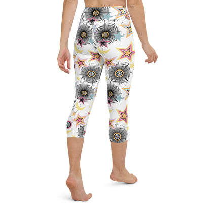Lace Lovely patterned Yoga Capri Leggings