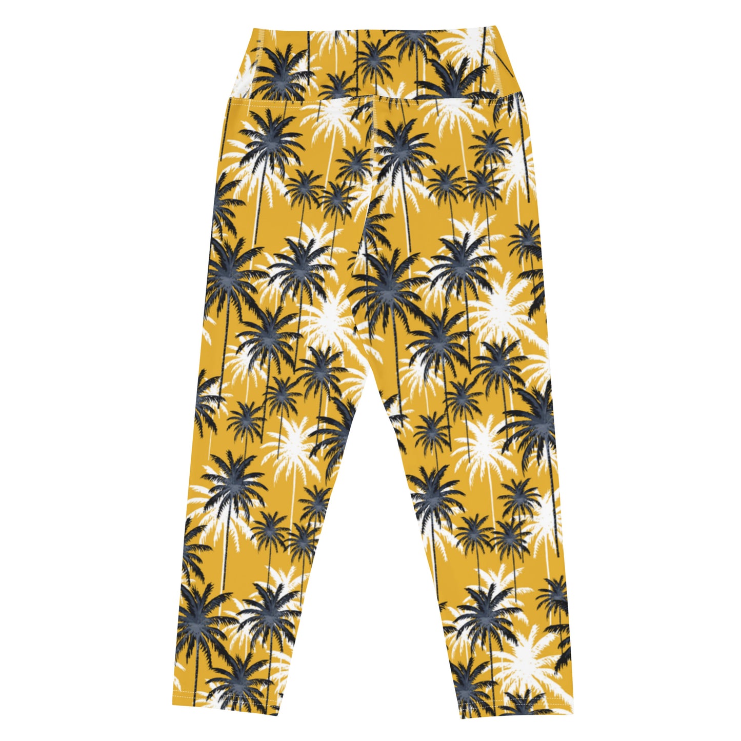 Tree Style Yellow Yoga Capri Leggings