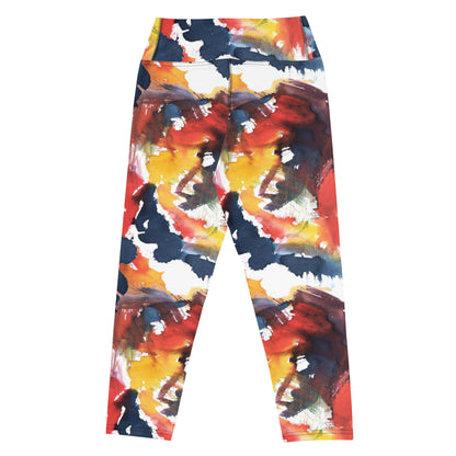 Colorful High-Waisted Yoga Capri Leggings