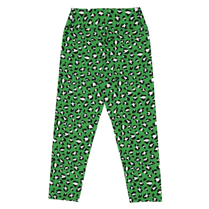 Green Leopard High-Waisted Yoga Capri Leggings