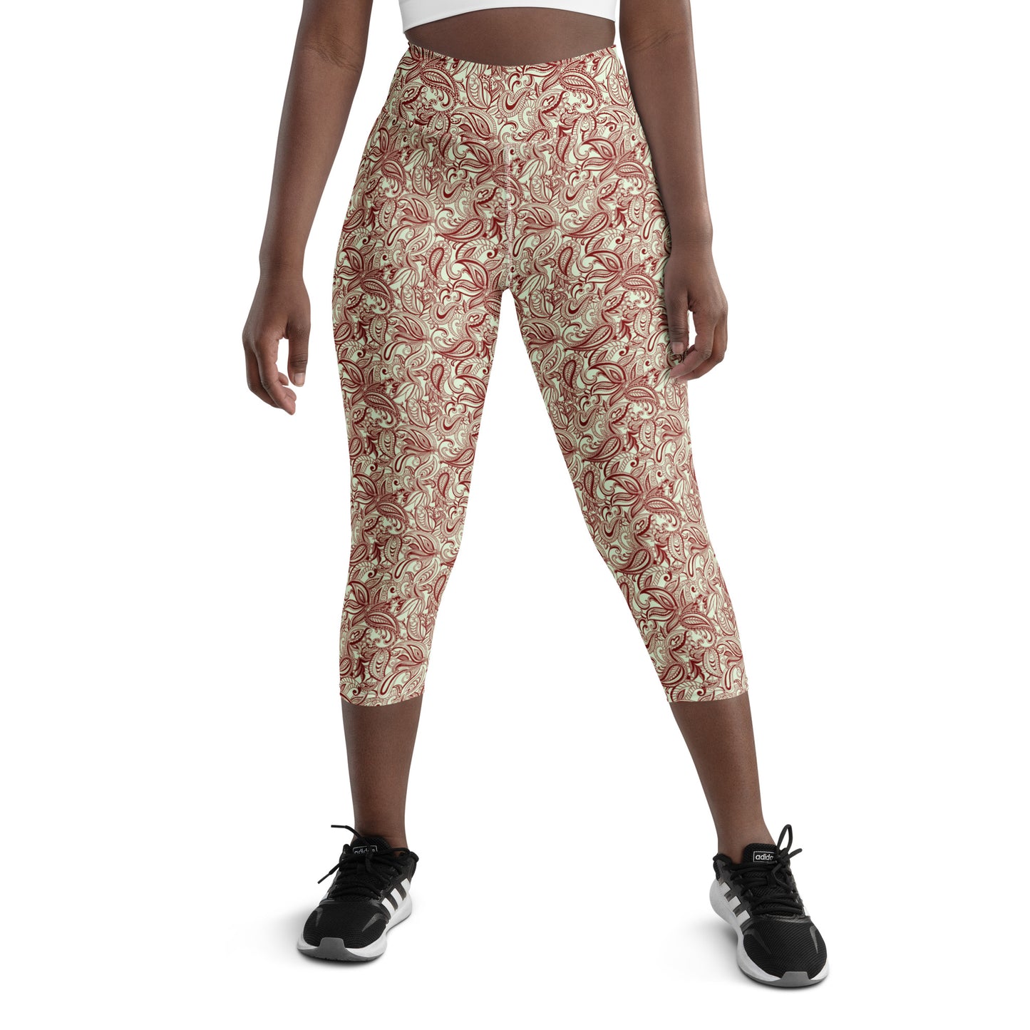 Bohemian Rhapsody Paisley High Waisted Yoga Capri Leggings