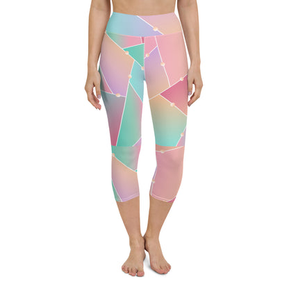 Glass Pattern Yoga Capri Leggings