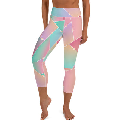 Glass Pattern Yoga Capri Leggings