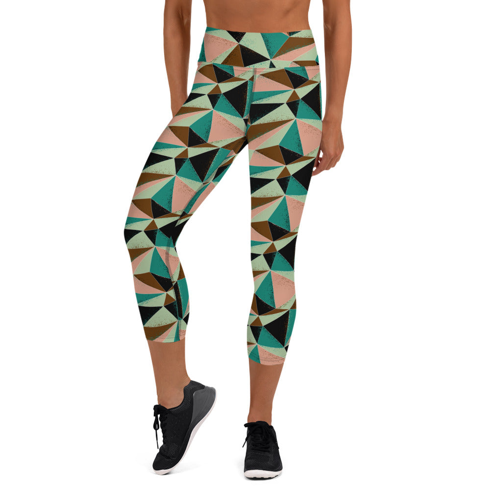 Sporty Chic High-Waisted Yoga Capri Leggings