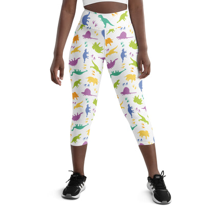 Animal Mix Print High-Waisted Yoga Capri Leggings