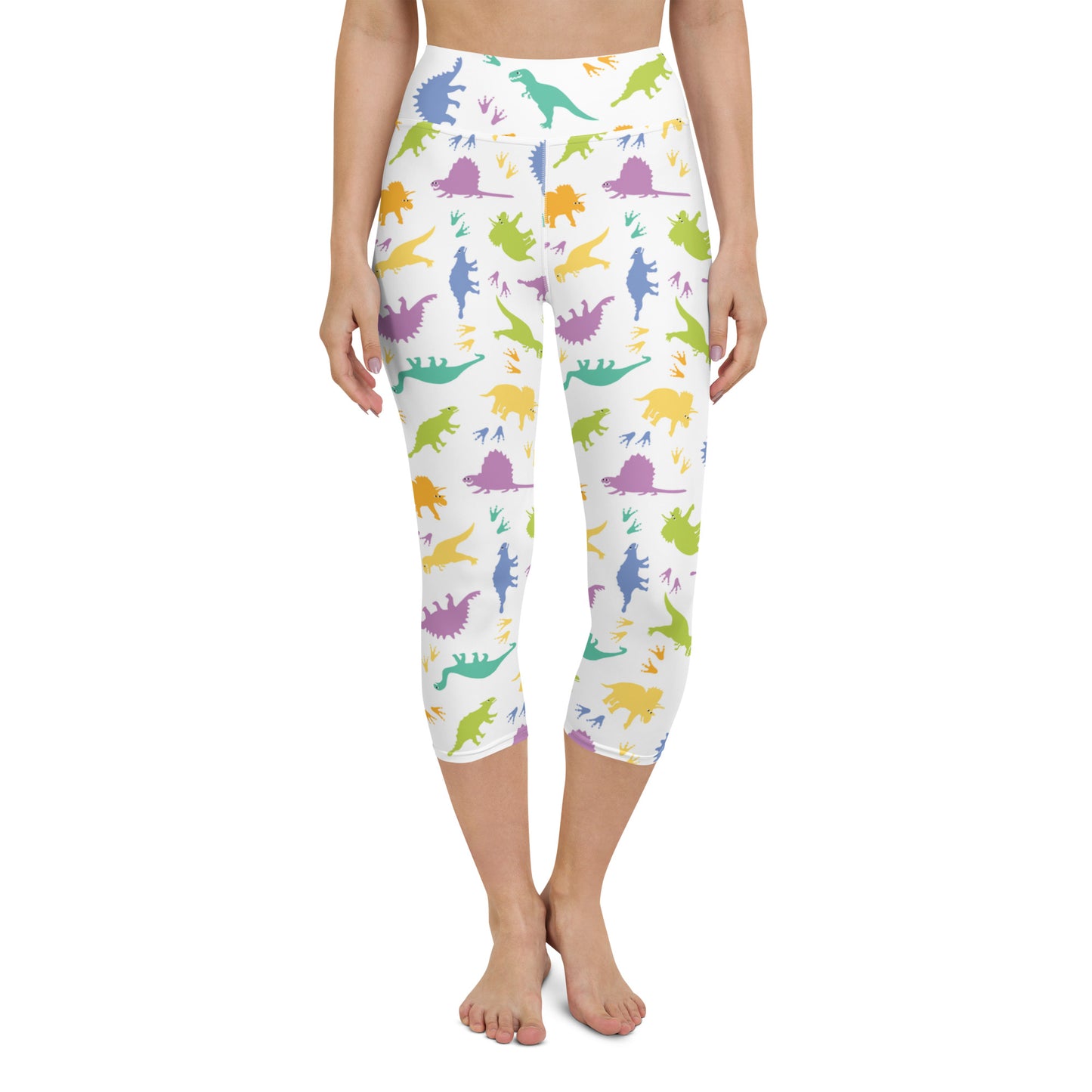 Animal Mix Print High-Waisted Yoga Capri Leggings