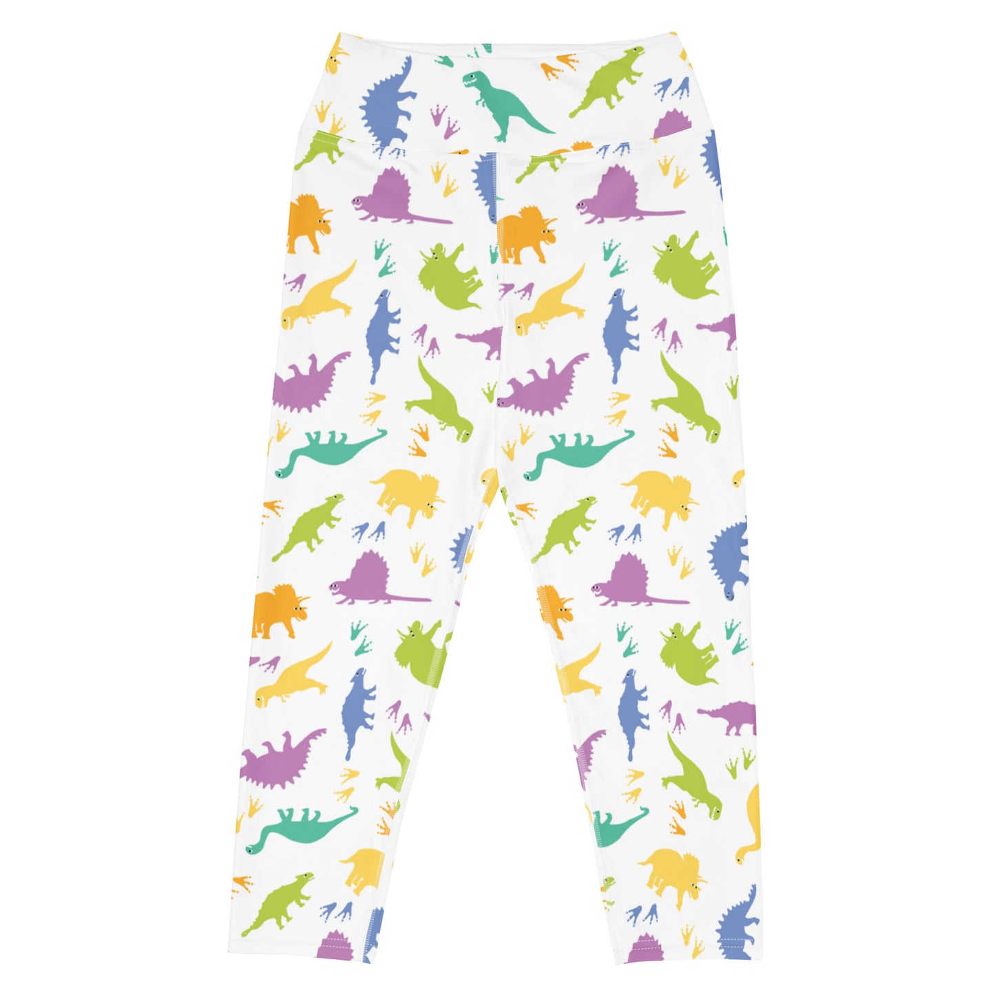 Animal Mix Print High-Waisted Yoga Capri Leggings