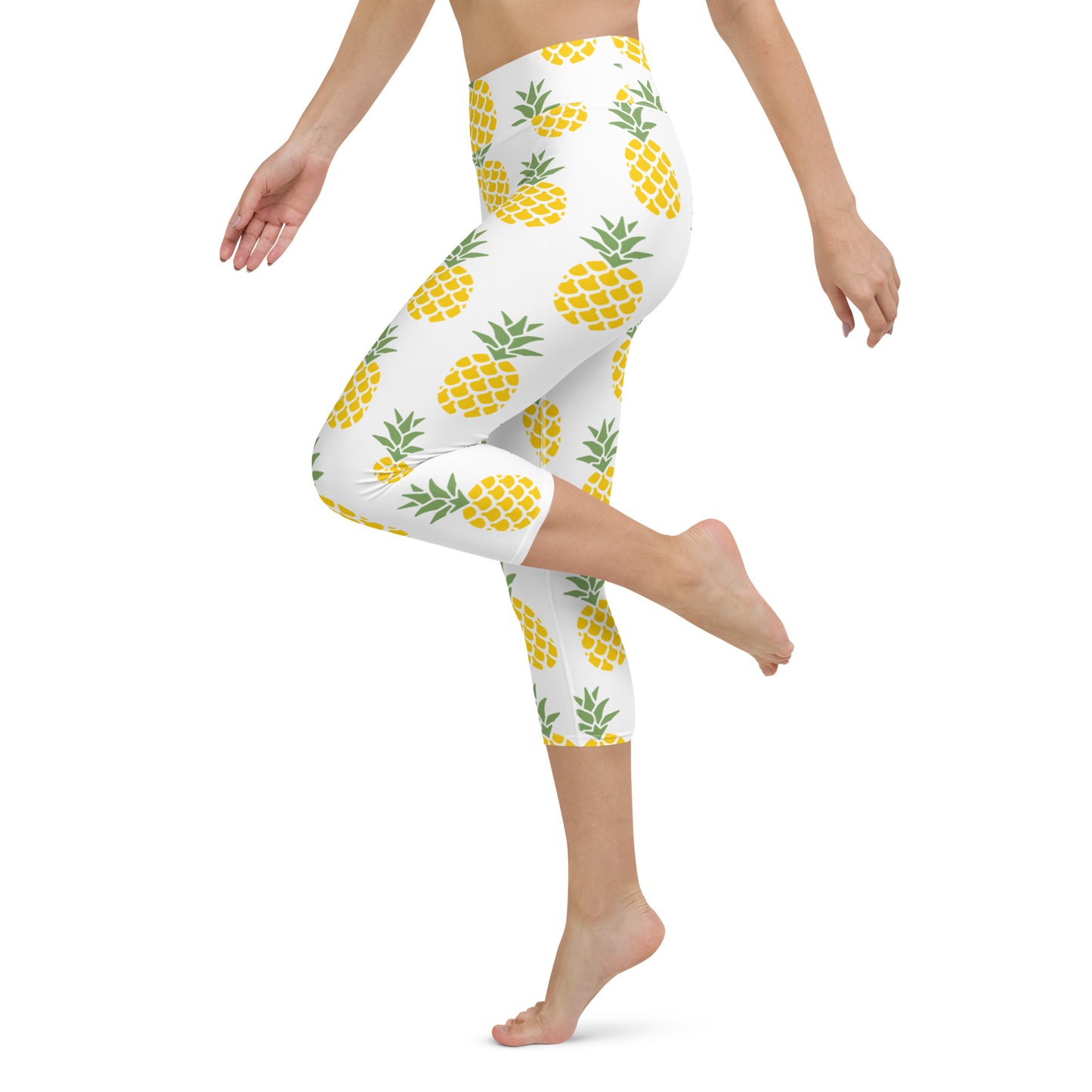 Pineapple Party Yoga Capri Leggings