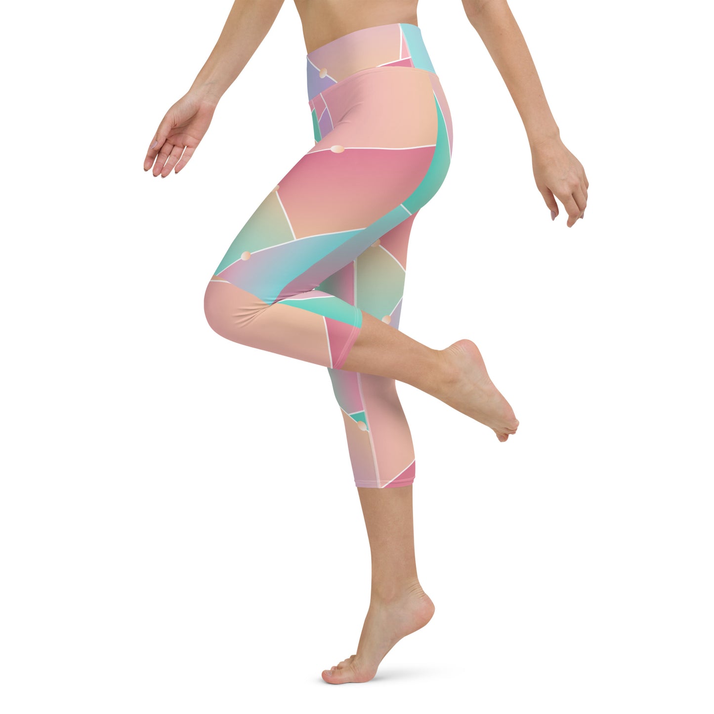 Glass Pattern Yoga Capri Leggings