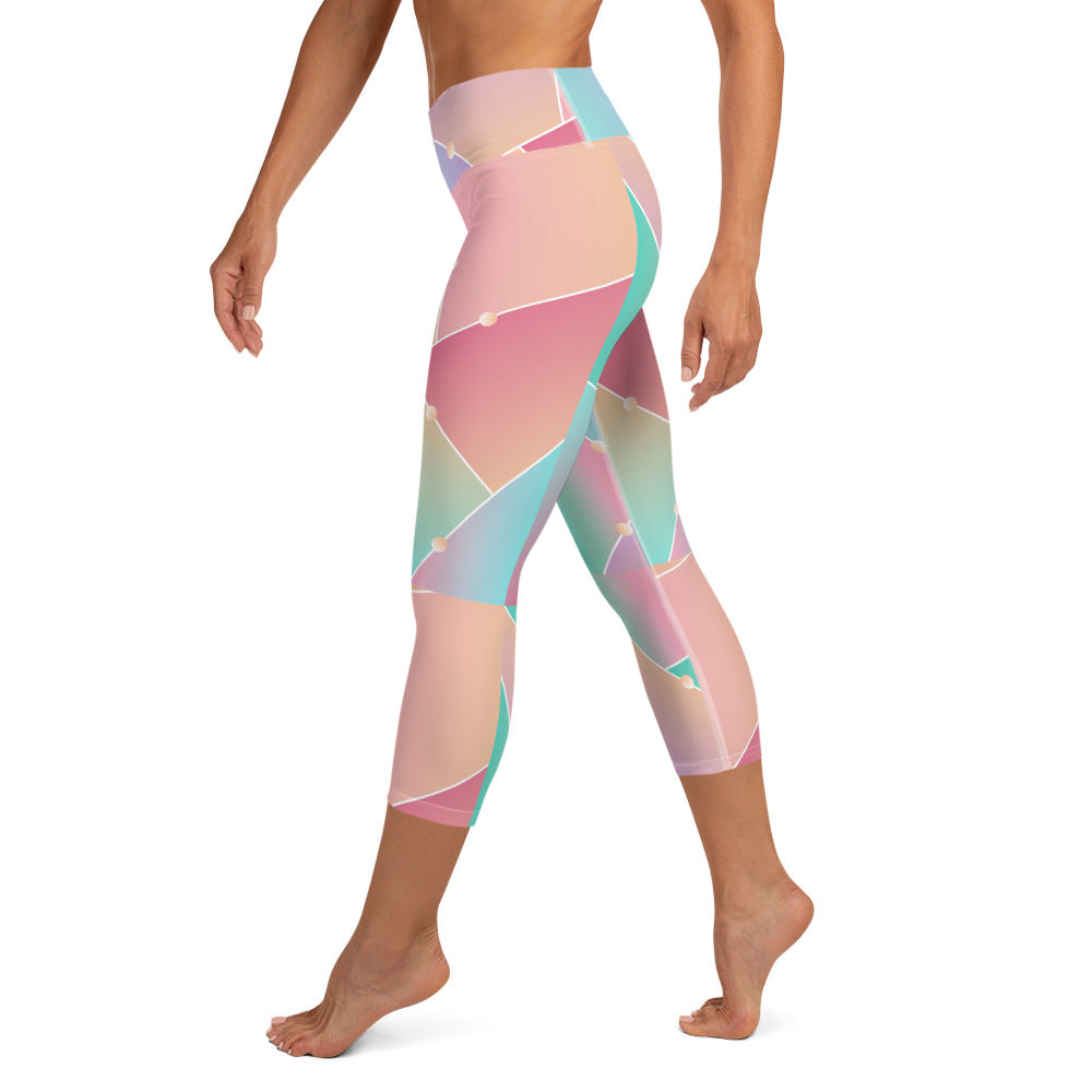 Glass Pattern Yoga Capri Leggings