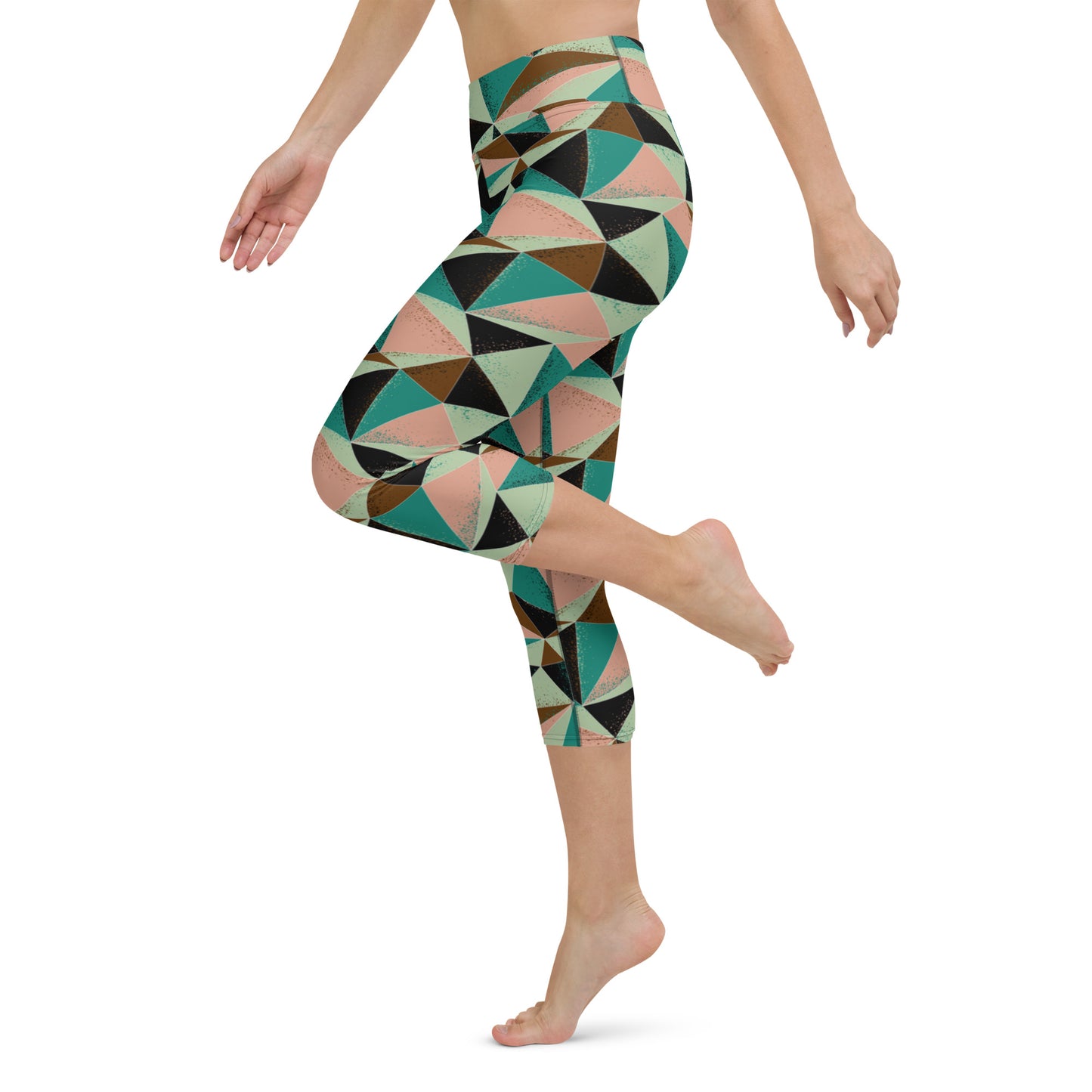 Sporty Chic High-Waisted Yoga Capri Leggings