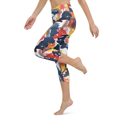 Colorful High-Waisted Yoga Capri Leggings