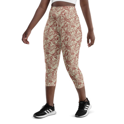 Bohemian Rhapsody Paisley High Waisted Yoga Capri Leggings