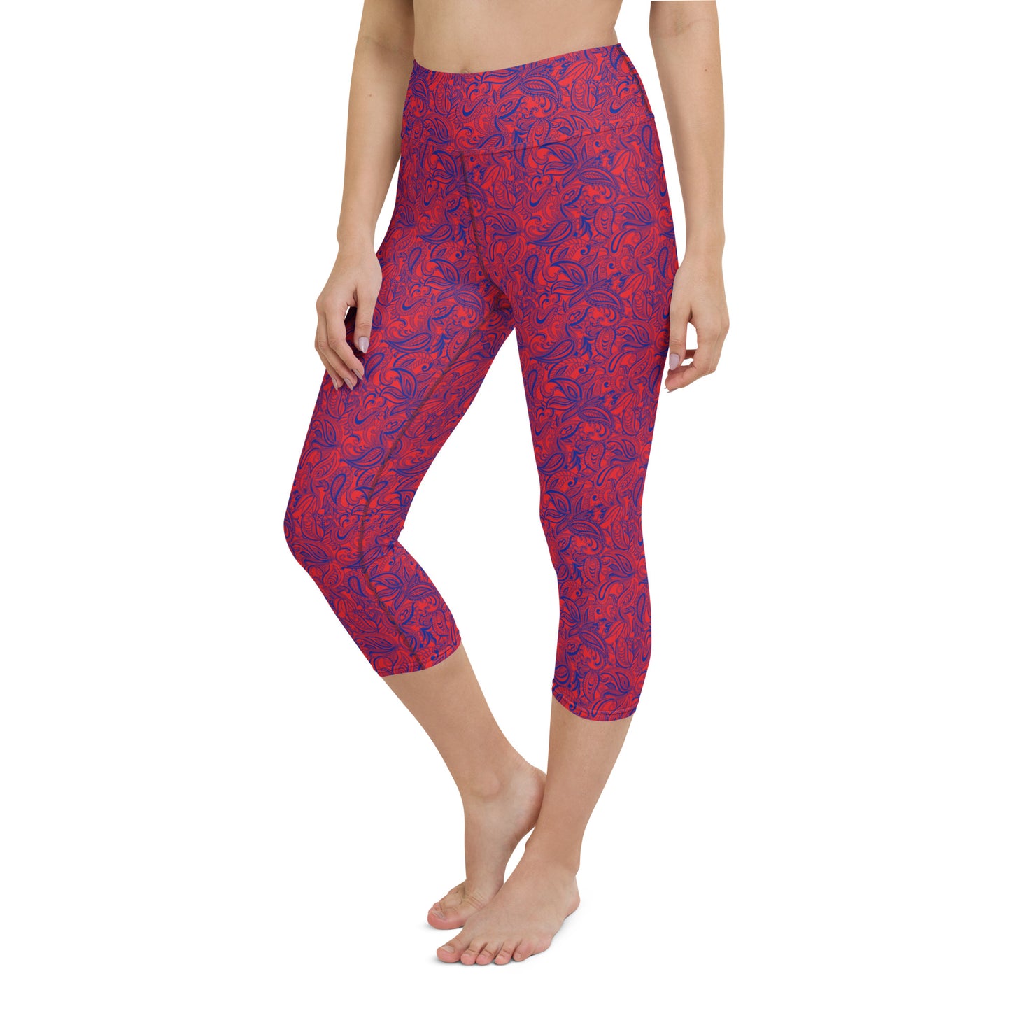 Vintage Verve Paisley Yoga Capri Leggings