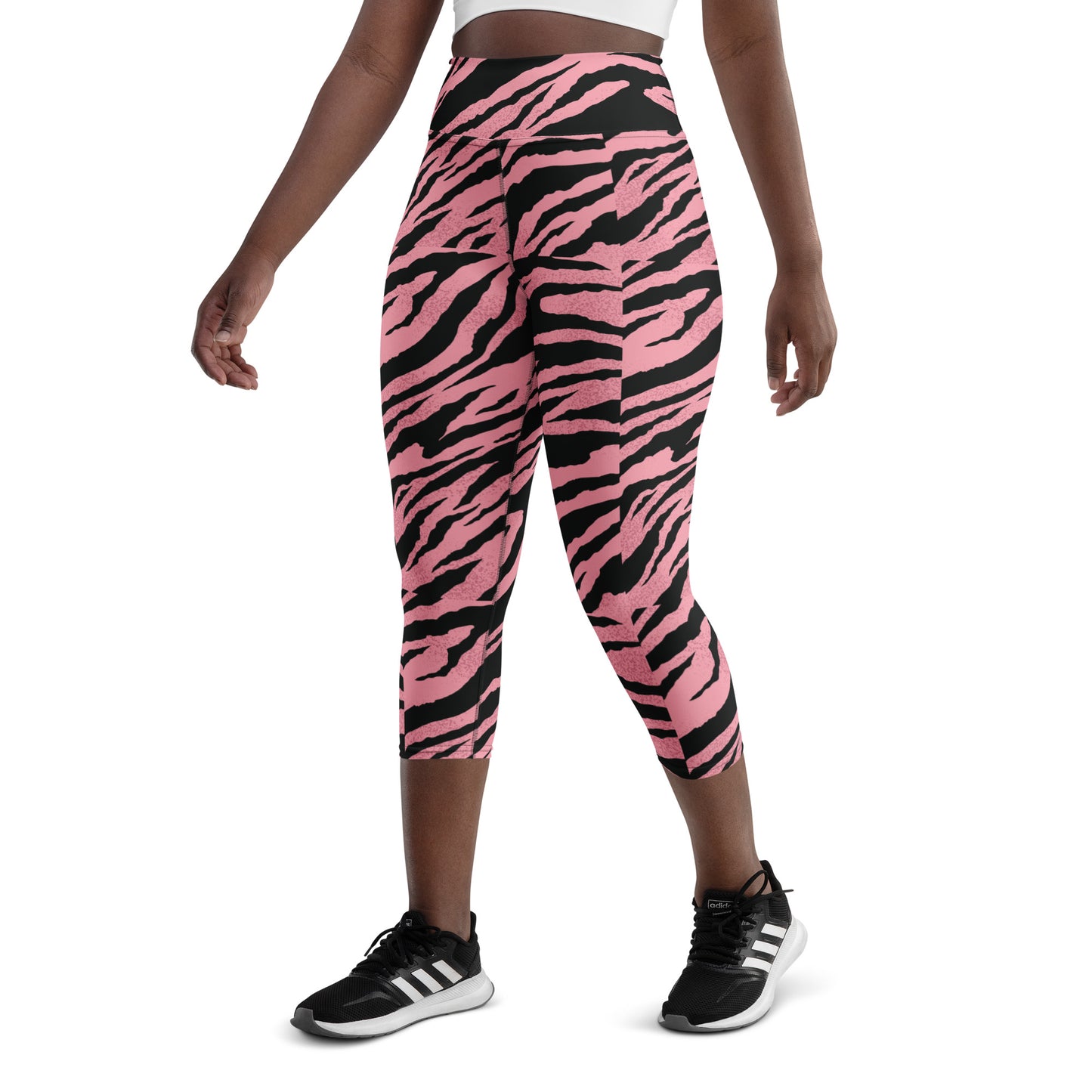 Pink Tiger Attraction Yoga Capri Leggings