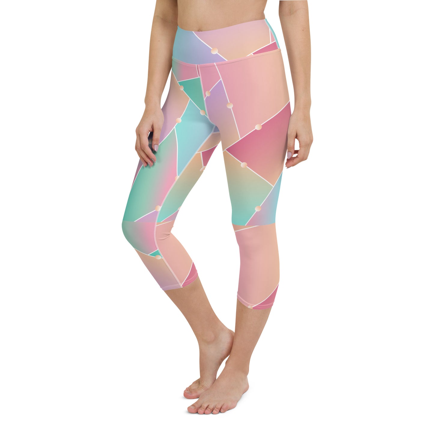 Glass Pattern Yoga Capri Leggings